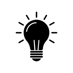 light bulb icon on white background  .svg