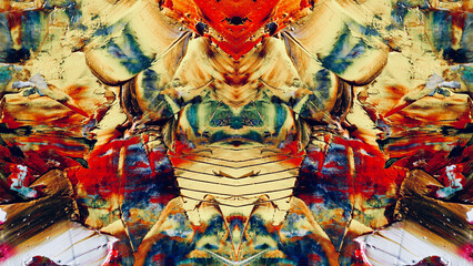 Abstract art background . Hand painting artwork on canvas .