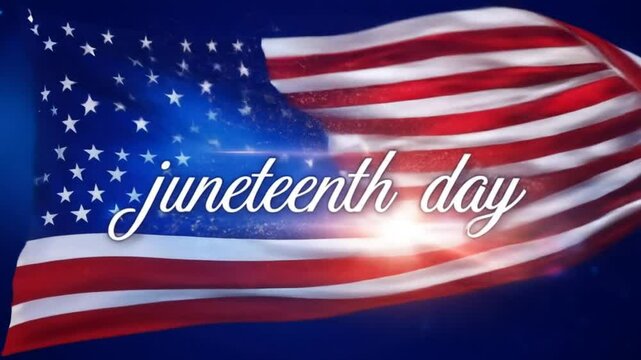Juneteenth Day: American Flag Celebration of Freedom and Emancipation History