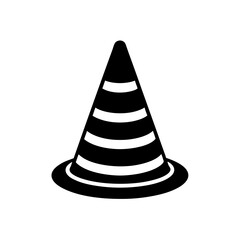 traffic cone icon on white background  .svg