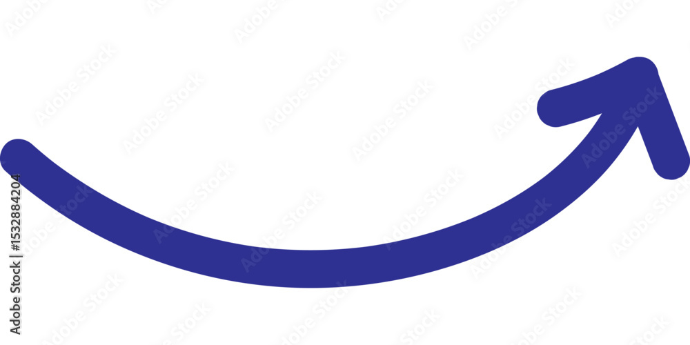 Poster curved arrow right direction vector sign. curved arrow sign. direction pointer pointing up. arrow po