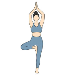 yoga woman silhouette