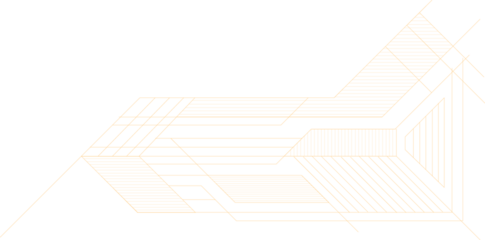 Flat vector is showing abstract golden line network forming arrow motif on transparent background