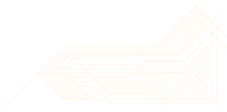 Flat vector is showing abstract golden line network forming arrow motif on transparent background