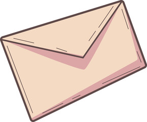 Vector art is showing paper envelope with flap floating on transparent background, copy space