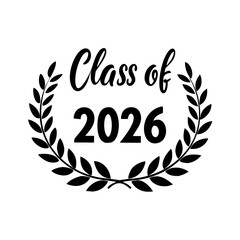 Black vector badge silhouette with laurel wreath and clasp design element