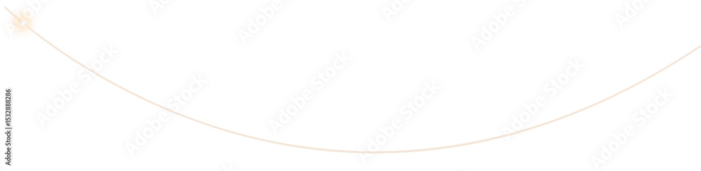 Poster abstract comet-like node is arcing across flat design showing gradient line on clear background