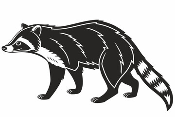 civet silhoette black vector