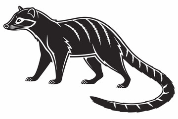 civet silhoette black vector