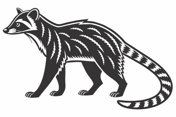 civet silhoette black vector