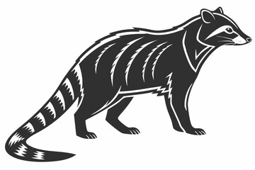 civet silhoette black vector