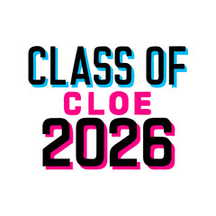 Class of 2025 cloe graduation design element