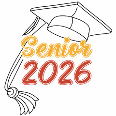 Senior 2026 graduation cap design class of 2026