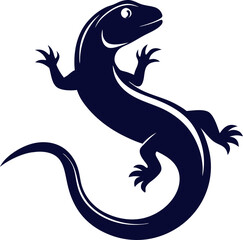 Lizard silhouette vector icon 