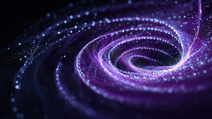 Abstract Technology Background with Purple Network Visualization
