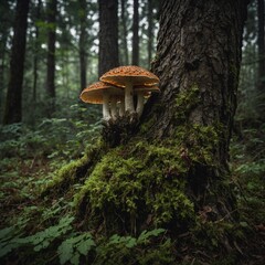 Fototapeta premium mushrooms in the forest