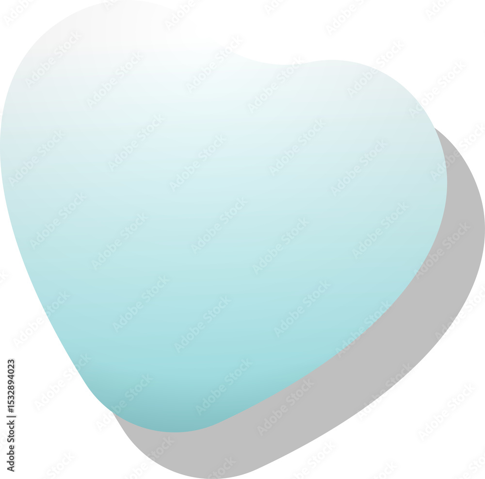 Poster abstract blob shape is floating on transparent background in flat vector showing blue gradient