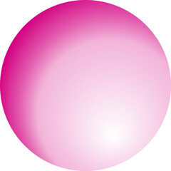 Flat design is featuring magenta circle with small multicolored cluster on transparent background