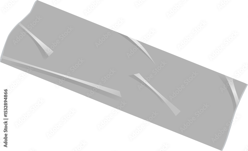Poster grey rectangular block is displaying triangular facet patterns in 3d render, transparent background