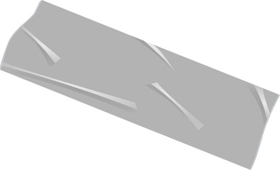Grey rectangular block is displaying triangular facet patterns in 3D render, transparent background