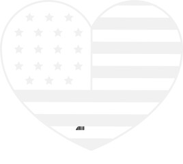 Fototapeta premium Flat graphic is showing US flag heart icon with stars, stripes, transparent background, copy space