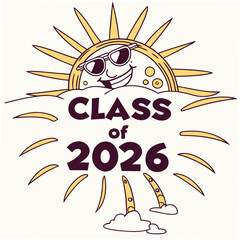 Class of 2026 sun design cool sunglasses graduation