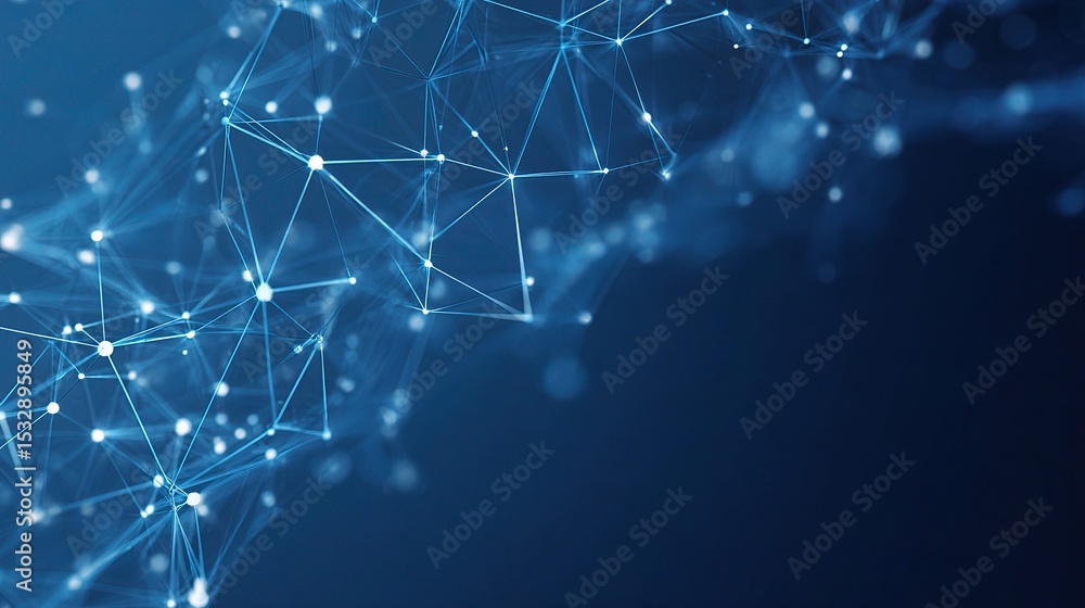 Poster abstract polygonal technology background with connecting lines