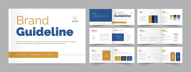 Brand Guidelines Presentation, Brand Guideline Template, Guidebook Design