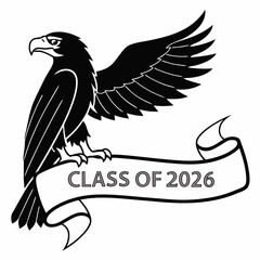 Class of 2026 eagle mascot graduation design