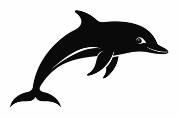 porpoise sihouette black vector