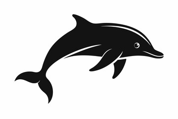 porpoise sihouette black vector
