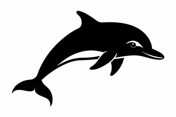 porpoise sihouette black vector