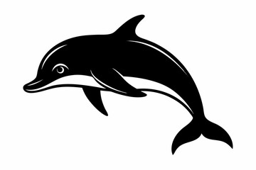 porpoise sihouette black vector