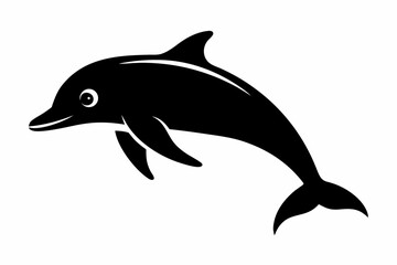 porpoise sihouette black vector