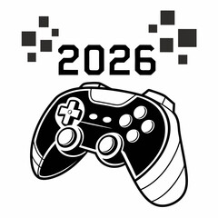 2026 gaming controller pixel art retro design