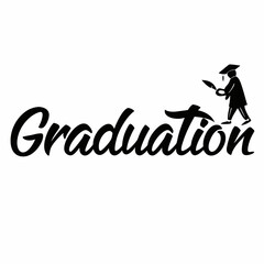 Graduation celebration design graduate student walking cap gown diploma