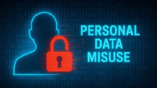 This visual representation illustrates the critical issue of personal data misuse
