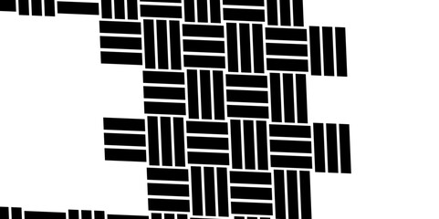 Weave Pattern Showing Repetition Useful as Background. Minimal line Seamless geometric pattern with shapes. Decoration and maze ornament square wall tile. colorful rattan weave texture background.