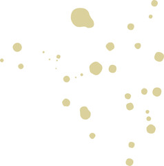 Abstract beige blobs are forming loose chains in flat vector design, with transparent background