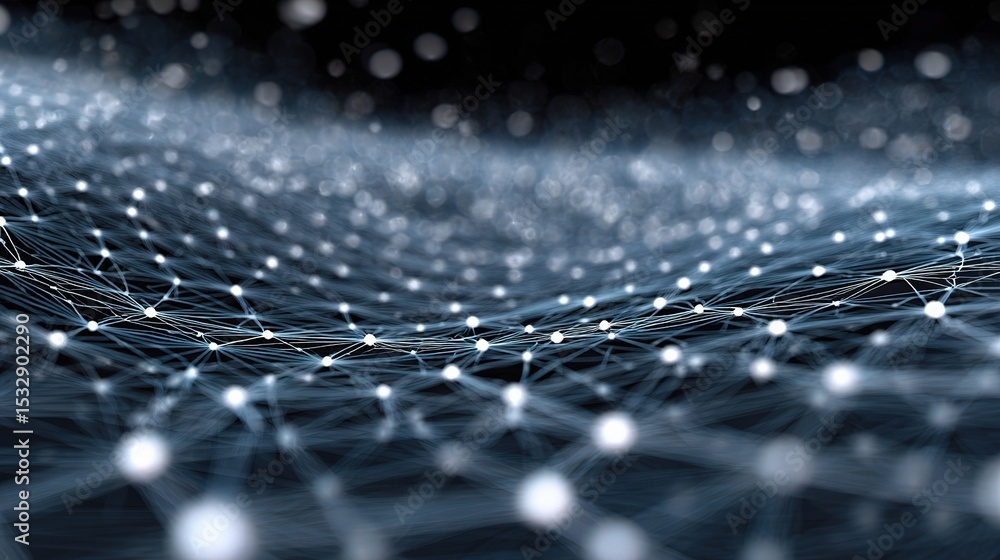 Poster Abstract Technology Background with Hexagonal Network Design