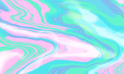 Showing flat design marble swirl flowing in pastel mint, pink, lavender over transparent background