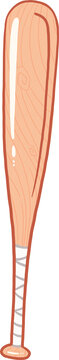 Fototapeta Stylized wooden bat is standing on transparent background showing wood grain and white grip tape