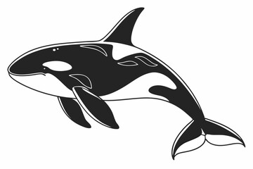 orca sihouette black vector