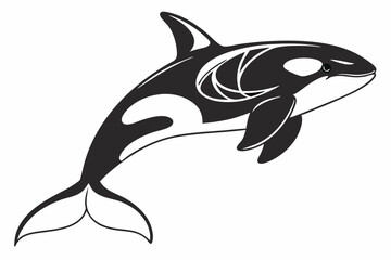 orca sihouette black vector