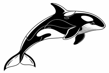 orca sihouette black vector