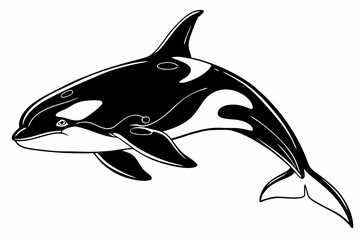 orca sihouette black vector