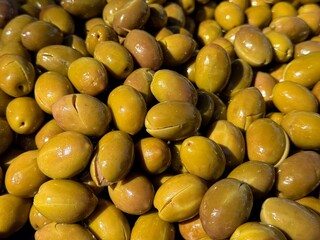 Olives green ripe tasty fruits