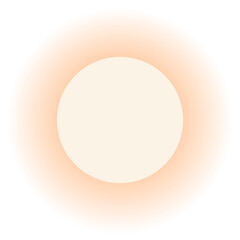 Flat illustration is showing speckled concentric rings in peach, cream on transparent backdrop