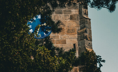 clock tower on the wall