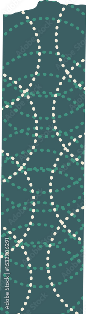 Poster abstract flat design is repeating on transparent background with mint cream circles forming arches